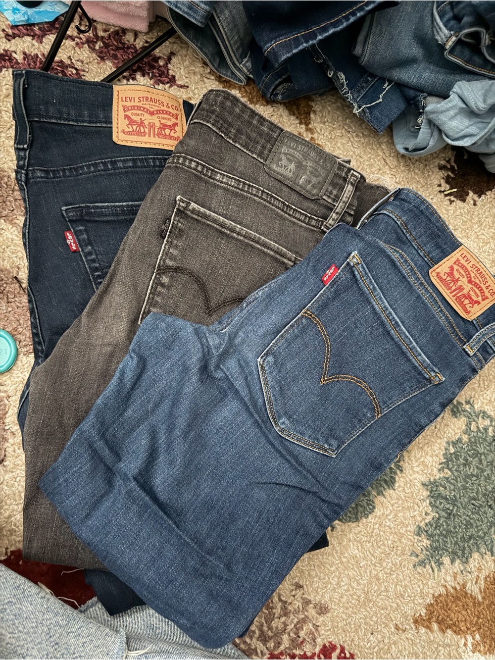 Levi's Women's Denim Jeans - Skinny fit 3 piece lot